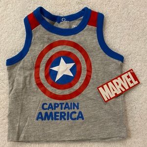 Captain America infant tank top